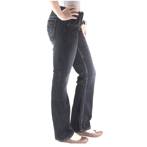 Silver Jeans - AIKO BABY BOOT Women's Blue Denim SAF457 - 28X28 - Picture 2 of 16